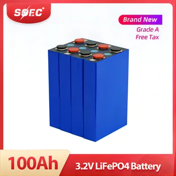100% NOVÝ 3.2 V 100Ah Lifepo4 Batérie Triedy Nabíjateľná Lítium-Železo-Fosfát Hranolové Článková Nabíjateľná Batéria 12V Obrázok