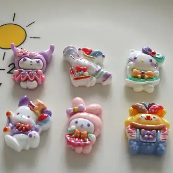 10Pcs Kawaii Moje Melódie Sanrio Anime Hello Kitty Diy Príslušenstvo Roztomilý Kreslený Kuromi Cinnamoroll Telefón Prípade Patch Hračky pre Dievčatá Obrázok