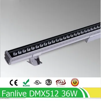 10pcs/veľa 36W DMX512 RGB LED Wall Washer ac85-265v alebo AC24V Vonkajšie Reflektory Zmeniť farbu LED Svetlomet IP65 Vodeodolný Obrázok
