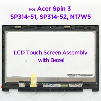 14.0 Notebook, LCD Displej Dotykový Digitalizátorom. Montáž pre Acer Spin 3 SP314-51 sp314-52 N17W5 FHD1920x1080 Panel Displeja Náhradné Obrázok