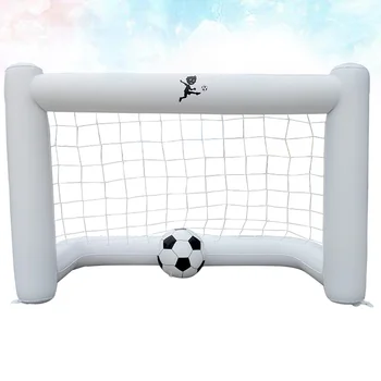 160cm Deti Playset Loptu Nafukovacie Futbalové Hry Plávajúce Futbal Cieľ (1PC Brány + 1pc Futbal Biela) Obrázok