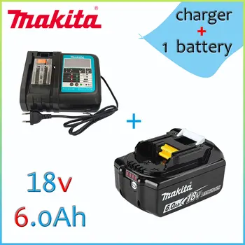 18V 100% Originál Makita 6.0 Ah S LED Li-ion Kompatibilné BL1830 BL1860B BL1860 BL1850 Makita Nabíjateľná náradie Batérie Obrázok