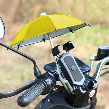 1PC Motocykel Držiaka Telefónu Mini Dáždnik, Slnečník Anti-UV Dážď-dôkaz Polyester Mobile Automatický Dáždnik Požičovňa Dekorácie Obrázok
