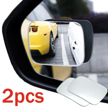 2 ks Auto Blind Spot Zrkadlo Široký Uhol Nastaviteľný Frameless Spätné Zrkadlo pre Automobilovú Bezpečnosť Parkovanie Cúvaní Vypuklé Zrkadlá Obrázok