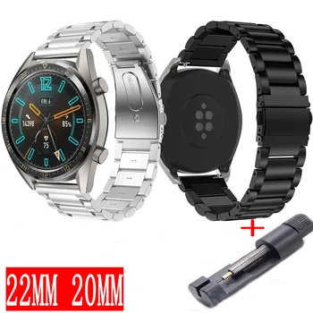 20 mm 22 mm Hodinky Remienok Pre Huawei Sledovať GT 3 Pro 46 mm GT2 Nehrdzavejúcej Ocele Šport Kapela Amazfit GTS 4 Galaxy Watch 5 4 Hodinky Band Obrázok