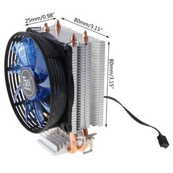 2022 Nové CPU Cooler Master 2 Čistej Medi Tepla-rúry Ventilátor s Modrým Svetlom Chladiaci Systém Obrázok