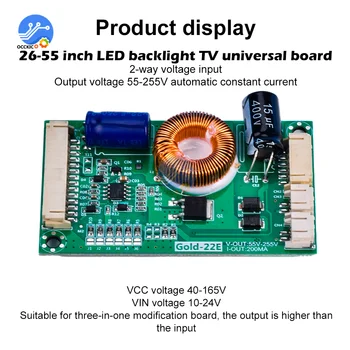 22-60 Palcový LED LCD TV Podsvietenie Konštantný Prúd Booster Rada 55-255V Výstup Konštantného Prúdu Rada Krok Modul Obrázok