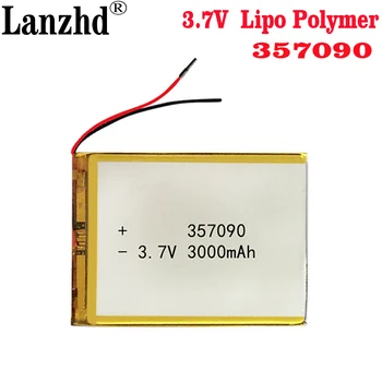 3,7 V 3000mah polymer lithium ion batéria Li-ion batéria pre tablet pc, MP3, MP4 Elektrické Hračky 357095 nahradiť 357090 Batérie Obrázok