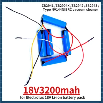 3200mAh pre Electrolux 18V Li-ion batéria ZB2941 ZB2904X ZB2942 ZB2943 Typ NV144NIBRC vysávač Obrázok