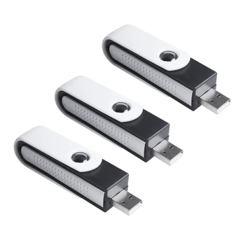 3X USB Iónov Kyslíka Bar Osviežovač Vzduchu, Čistička Ionizátor pre Notebook Čierna+Biela Obrázok