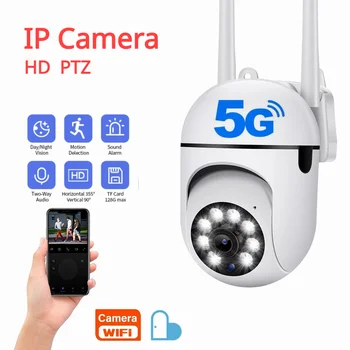 5G PTZ IP Kamera 1080P HD WiFi Kamery 2MPX Plné Farby Nočné Videnie Bezpečnostné Kamery 4x Digitálny Zoom, Bezdrôtové Kamery Obrázok