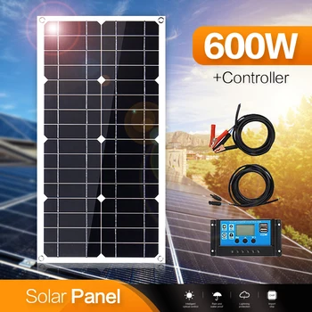 600W Solárny Panel Flexibilné Power Bank Solárne Stavebnice 12V18V Regulátor Solárnych Doska Pre Solárne Camping RV Auto Rýchlo Nabíjačky Batérií Obrázok