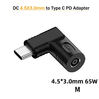 65W DC USB Typu C Adaptér Prevodník USB C PD Konektor Napájania Konektor Rýchle Nabíjanie Kábel pre MacBook Lenovo, Samsung Huawei Obrázok