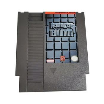 8 Bitové Hry, Karty - RoboCop Vs Terminator - NES Kazeta - Pre Retro Classic Famciom Herné Konzoly NES - Región Zadarmo Obrázok