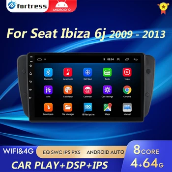 Android 10 Auta GPS Rádia Pre Seat Ibiza 6j 2009 2010 2012 2013 GPS Navigácie 2 Din Obrazovke rádio Audio Prehrávač Multimediálnych súborov Obrázok