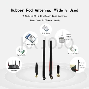 Antény Wifi 2.4 G/5.8 GHz 3dBi/6dBi Omni s RF/RP SMA Male 1PC Konektor pre Bezdrôtový Smerovač Veľkoobchodné Ceny WIFI Obrázok
