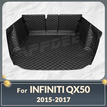 Auto Plné Pokrytie Kmeňa Mat Pre Infiniti QX50 2015-2017 16 kufra Auta Kryt Pad Cargo Líniové Interiéru Chránič Príslušenstvo Obrázok