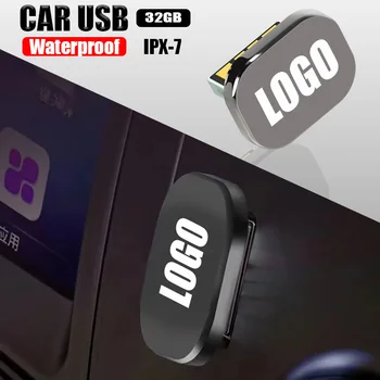 Auto Universal Flash Disk USB Kovov U Diskov na Mercedes Benz E Triedy Nálepky W203 W204 W211 Znak GLE W210 Auto Príslušenstvo Obrázok