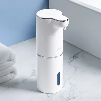 Automatické Pena Dávkovače Mydla Kúpeľňa Inteligentné Pranie Ručné Stroj s USB Nabíjanie Biele Vysoko Kvalitných ABS Materiálu Obrázok