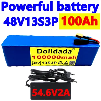 Batterie 13S3P XT60 Lítium-iónová batéria 48V, 100Ah, 100000 w, zalejeme velo électrique 54.6 v, avec BMS intégré et chargeur inclusive Obrázok