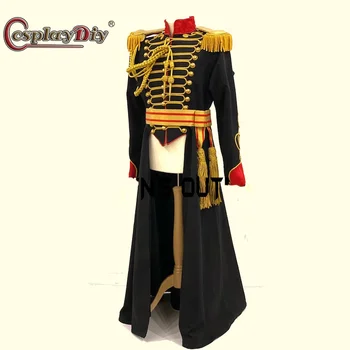 Cosplaydiy Všeobecné Vojenské Hussar Tailcoat Svadobné plnej dĺžke srsť Balet Hudobné Vojak Kostým Stredoveký Vojenský oblek Obrázok