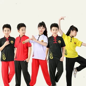 Deti Tradičné Čínske Wushu Oblečenie Deti Bojových Umení Prípravy Jednotné Kung Fu Oblek Dievčatá Chlapci Fáze Výkonu Kostým Obrázok
