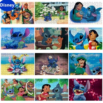 Disney Karikatúry Detí Mozgu Pálenie Puzzle 300/500/1000 Kúsky Puzzle, Prázdninový Darčeky, Ručne vyrábané Dekorácie Obrázok