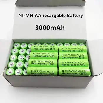Doprava zadarmo 1.2 V 3000mAh Ni MH AA Nabíjateľné AA batérie pre mikrofón, hračky, atď. Obrázok