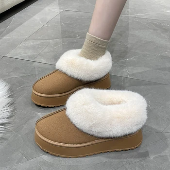 Dámske Módne Non-slip Krátke Topánky, 2023 Zimné Dizajnér Teplé Pribrala protišmykových Snehu Topánky Topánky Platformu Zapatos De Mujer Obrázok