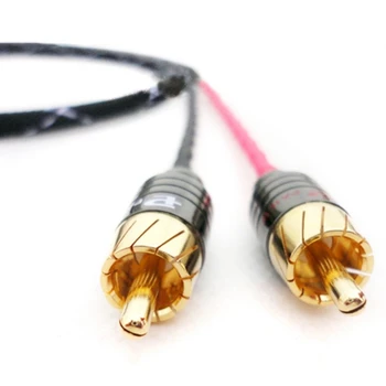 HiFi Audio kábel 3,5 mm zásuvka na konektor RCA kábel aux rca konektor kábel audio zosilňovač drôt Obrázok