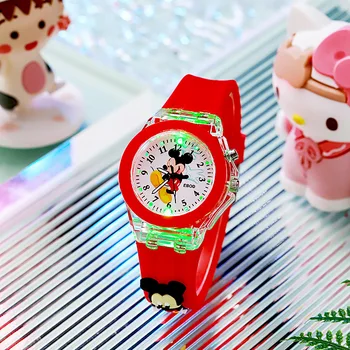 hot predaj Disney séria svetelný študent detské hodinky Iron Man silikónové LED hodinky bábika sledovať tvorivý dar, darček k narodeninám Obrázok