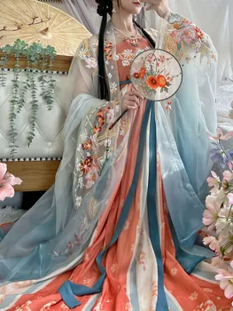 Jar Leto Čínsky Hanfu Ženy Tradičné Hanfu Tanečný Rozprávkový Kostým Dávnych Princezná Jemné Výšivky Cosplay Šaty Sada Obrázok