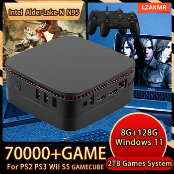 Jedinečný Herný Zážitok - AK2 N95 Hry Box 128 G Windows11 2TB Hry Systému s 70000+ Hry Podporu PS2/PS3/WII/SS/GAMECUBE Obrázok