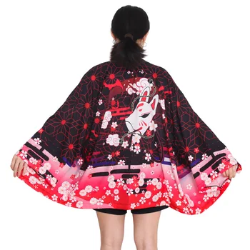 Kimono Ženy Japonský Yukata Ženy Ženy Ázijské Oblečenie Kimono Cardigan Tričko Ženy Tradičná Vlna Kapor Tlač Kimono Haori Obrázok