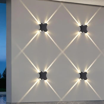 LED Nástenné Svietidlo Moderný Minimalistický Štýl Indoor/Outdoor IP65 Vodeodolný AC85-265V 12W Lampa s 3 Rokov Záruky Obrázok