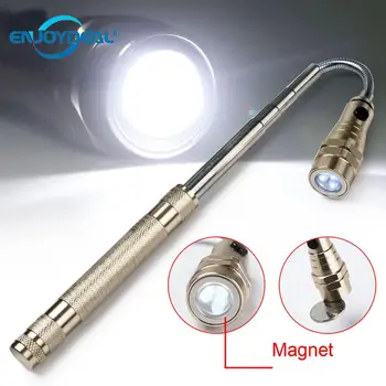 Magnetické Vyzdvihnúť Zdvíhateľnej LED Baterka Teleskopické Predĺženie Pochodeň W/ Magnetized Hlavu Nepremokavé Vyzdvihnúť Nástroj Camping Lampa Obrázok