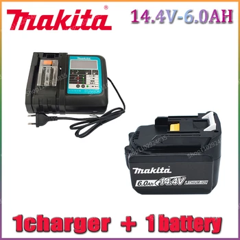 Makita 14,4 V 6000mAh Makita Nabíjateľná Li-ion Batéria Pre Makita 14V Náradie 6.0 Ah Batérie BL1460 BL1430 1415 194066-1 Obrázok