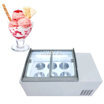 Malých Úžitkových Pultu Ice Cream Displej Skrinka S Transparentným Sklom Dverí Obrázok