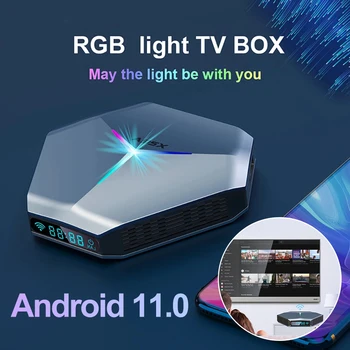 Mini RGB Svetlo Chytrosti TV Box s Vysokým Rozlíšením Médiá Prehrávač Pre Domáce Spálne Obrázok