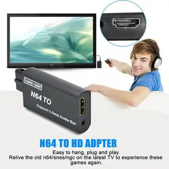 N64-HDMI Prevodník HD1080P Herné Konzoly Konverziu Videa Na Projektor Plug Play Rozhranie Prenos Adaptér A TV L0J1 Obrázok