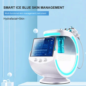 Nové Inteligentné Ice Blue Vodík Voda Micro Bublina 7in1 Hydra Faciale Riešenie Starostlivosti o Pleť Analyzer Riadenia Tvár Krásy Stroj Obrázok