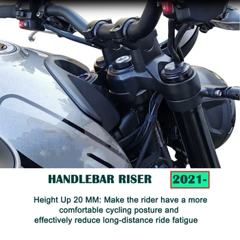 NOVÝ Motocykel Pre Trident 660 Riadidlá Stúpačky 28MM Presuňte Rukoväť Bar Svorka Rozšíriť Adaptér 2021- Obrázok