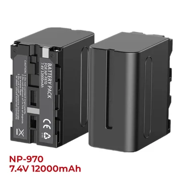NP-F970 NP-F960 NP-F930 NP-F950 12000mAh Ersatz Batterie Kompatibel mit Sony DCR-VX2100,FDR-AX1,HDR-AX2000,HDR-FX7,HVL-LBPB Obrázok