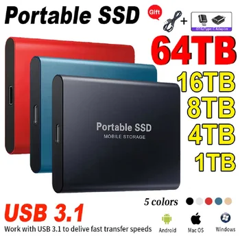 Originálne Prenosné SSD disku 1 TB rozhranie USB 3.1 High-rýchlosť Mobilné Pevné ssd Typ-C Externý Pevný Disk Storage Device for Mac Notebook Obrázok