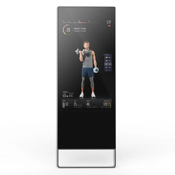 Podlahový stojan 43 palcový LCD Interaktívne dotykové obrazovky Cvičenie Magic Chytré zrkadlo Obrázok