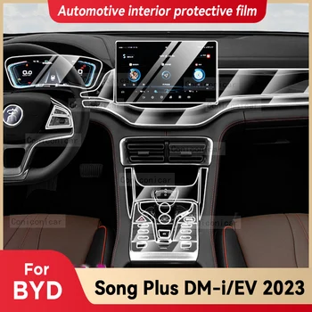 Pre BYD Skladby Plus DM-i EV 2023 Interiéru Vozidla Prevodovka Panel Palubnej dosky stredovej konzoly Anti-Scratch Ochranný Film Príslušenstvo Obrázok
