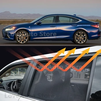Pre Lexus ES Es200 260 ES300h 2018-2022 Magnetické Auto slnečník UV Ochrany Záves na Okno Bočné Slnečné Clony ochranný Film Obrázok