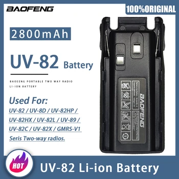 Pôvodné Baofeng UV-82 Batérie 2800mAh Pre Walkie Talkie UV-82 UV-8D UV-82HP UV-82WX obojsmerné Vysielačky Extra Li-ion Batéria BL-8 Obrázok