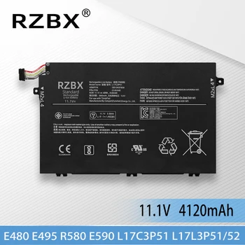 RZBX 01AV448 Notebook Batéria Pre Lenovo ThinkPad E495 E595 R490 TP00095A TP00094A E14 TP00116A 01AV445/446/447 L17M3P51 L17L3P52 Obrázok