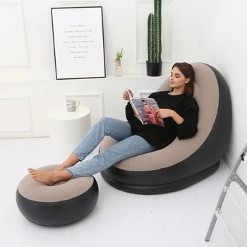 Silla inflable personalizada para adultos, sillón con bomba de aire para exteriores, sofá cama inflable Sillón relajante Obrázok